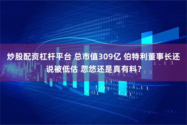 炒股配资杠杆平台 总市值309亿 伯特利董事长还说被低估 忽悠还是真有料？